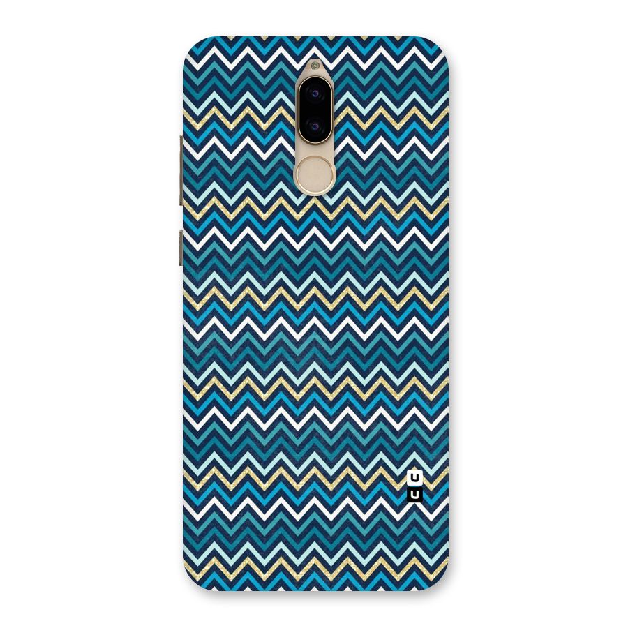Blue Shades Chevron Pattern Back Case for Honor 9i