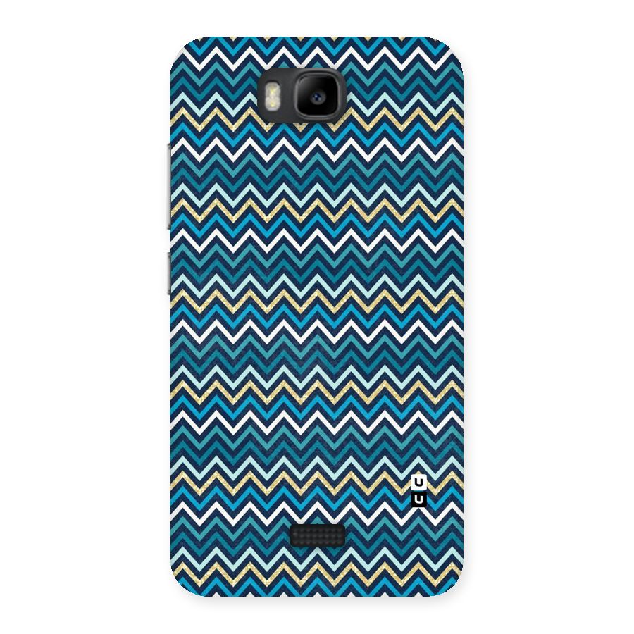 Blue Shades Chevron Pattern Back Case for Honor Bee