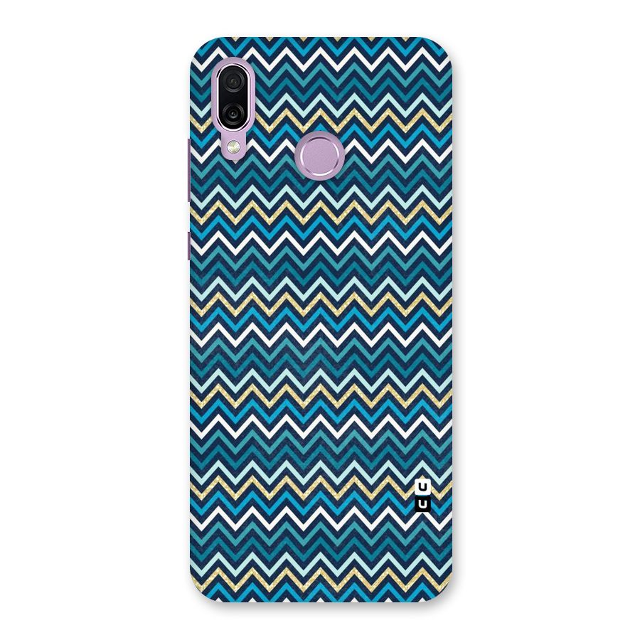 Blue Shades Chevron Pattern Back Case for Honor Play