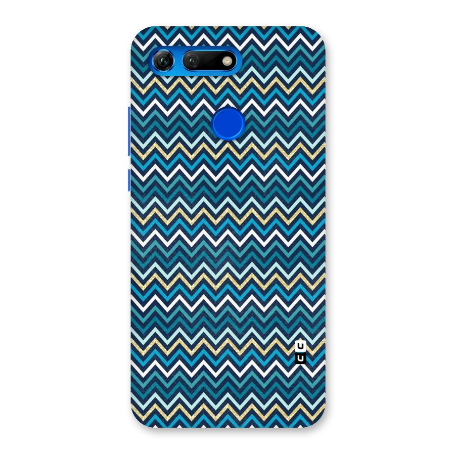 Blue Shades Chevron Pattern Back Case for Honor View 20