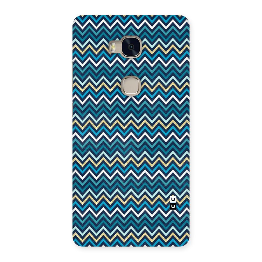 Blue Shades Chevron Pattern Back Case for Huawei Honor 5X