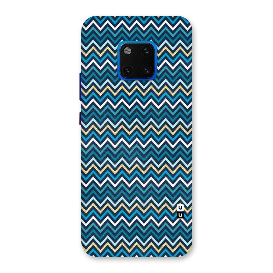 Blue Shades Chevron Pattern Back Case for Huawei Mate 20 Pro