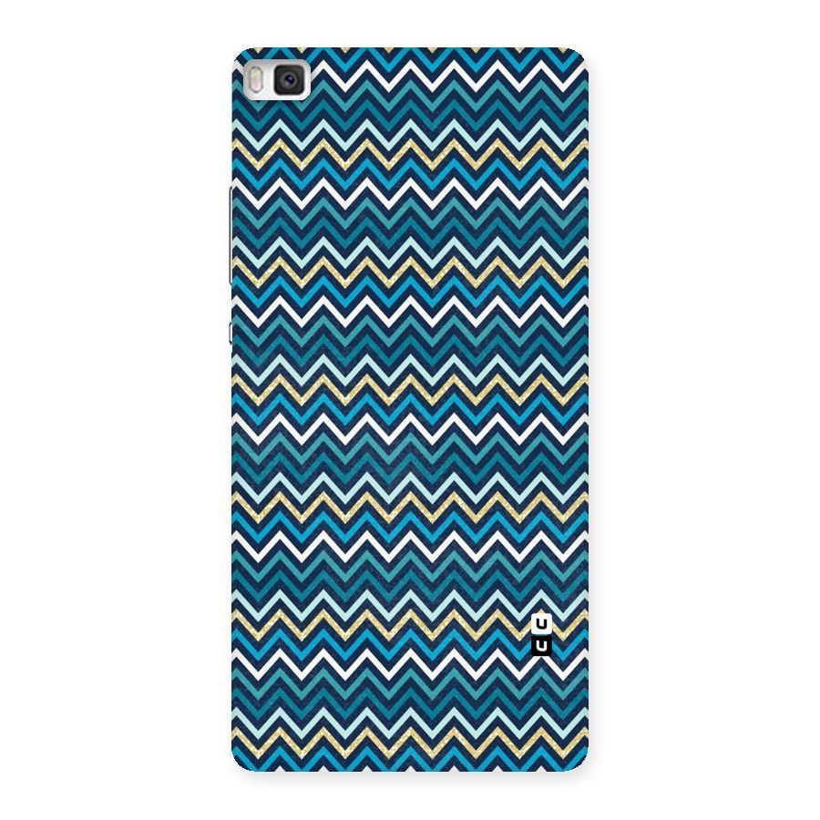 Blue Shades Chevron Pattern Back Case for Huawei P8