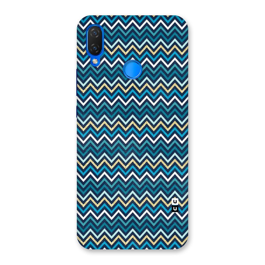 Blue Shades Chevron Pattern Back Case for Huawei P Smart+