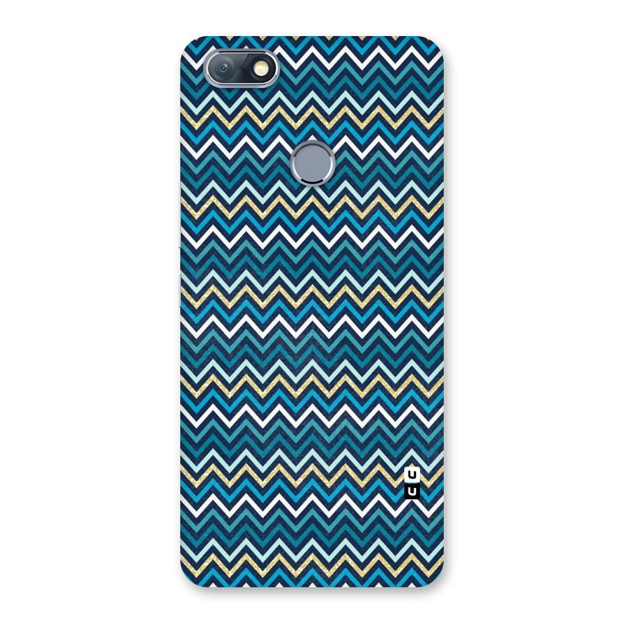 Blue Shades Chevron Pattern Back Case for Infinix Note 5