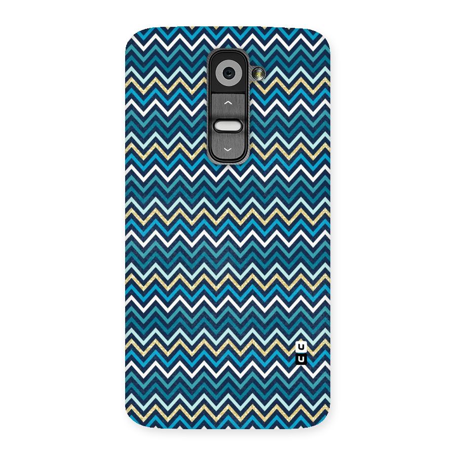 Blue Shades Chevron Pattern Back Case for LG G2