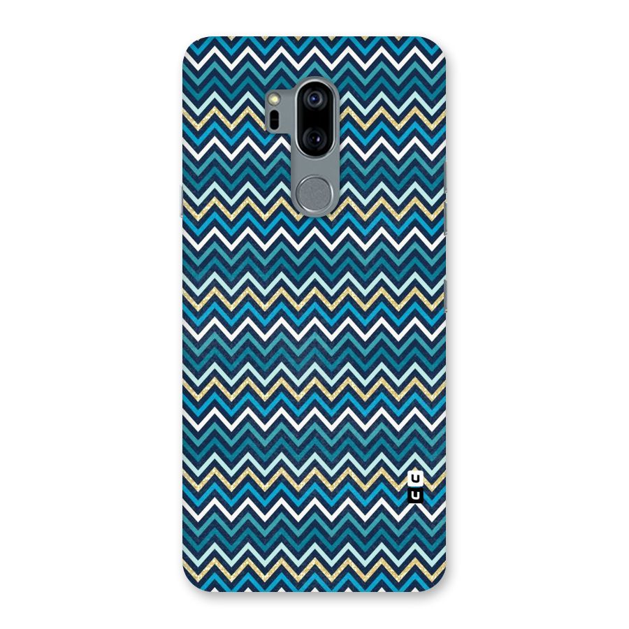 Blue Shades Chevron Pattern Back Case for LG G7