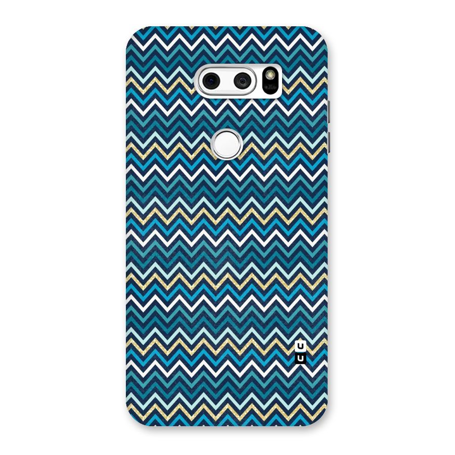 Blue Shades Chevron Pattern Back Case for LG V30