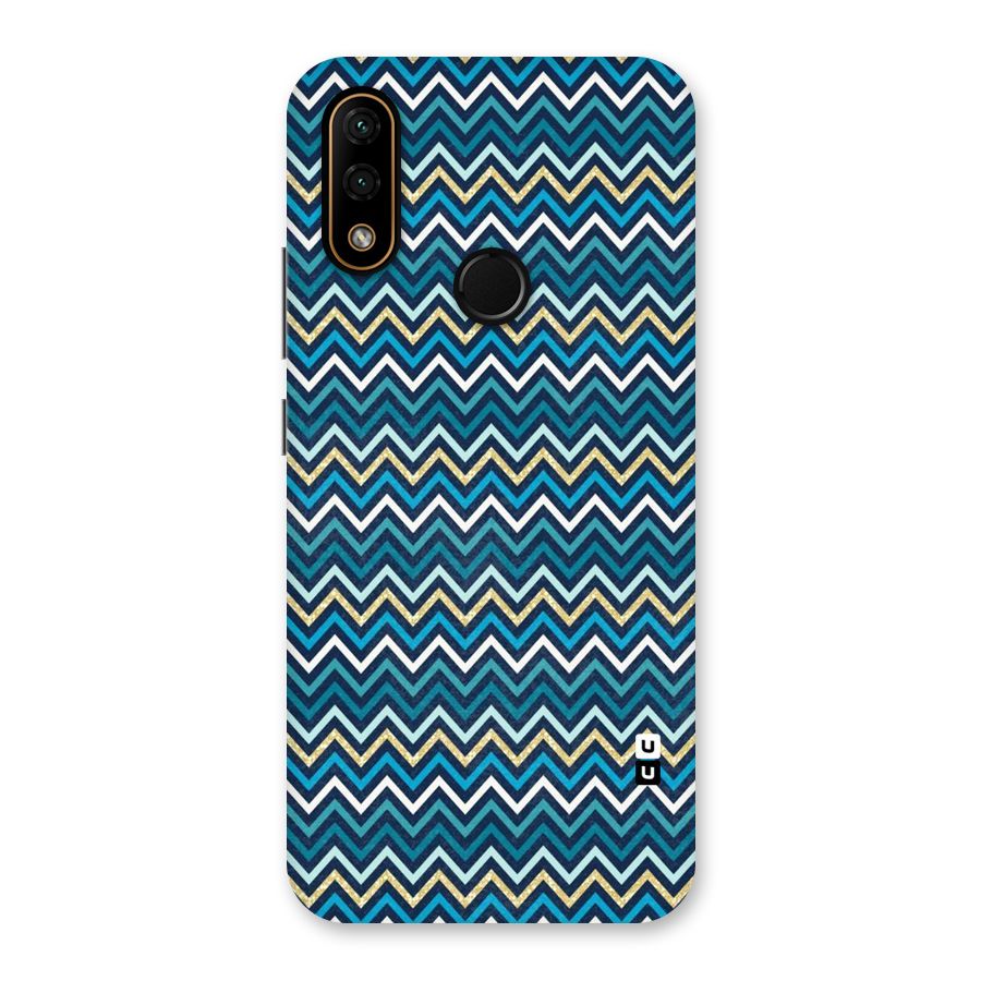 Blue Shades Chevron Pattern Back Case for Lenovo A6 Note