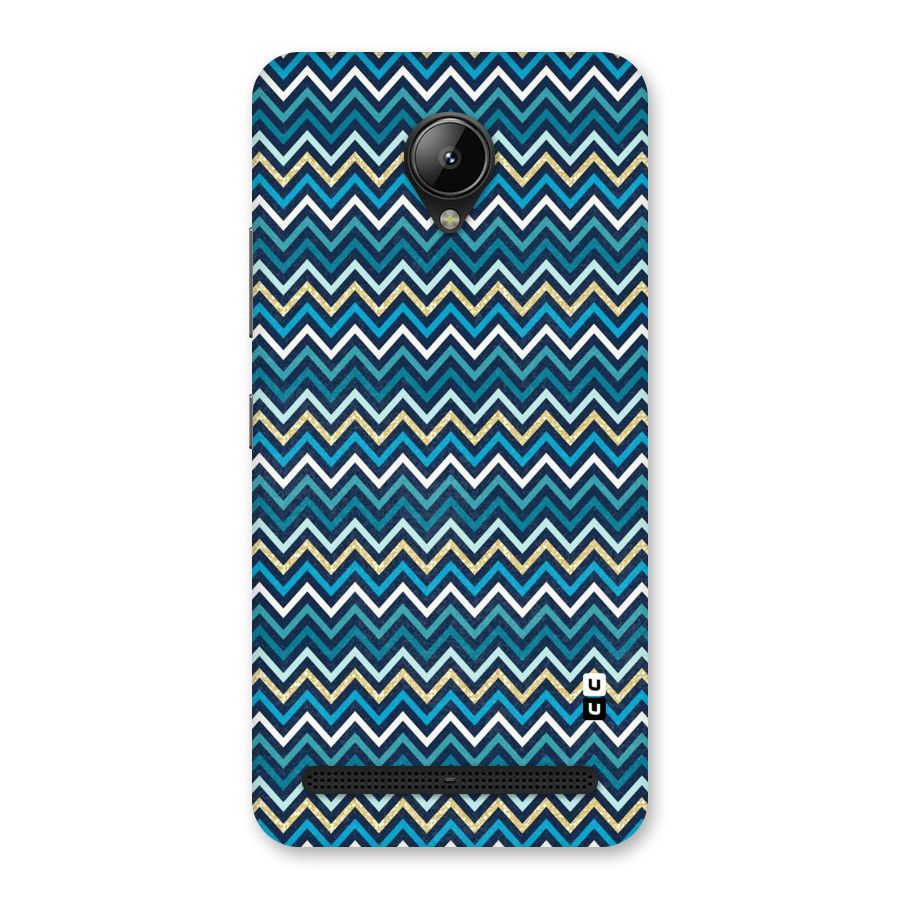 Blue Shades Chevron Pattern Back Case for Lenovo C2