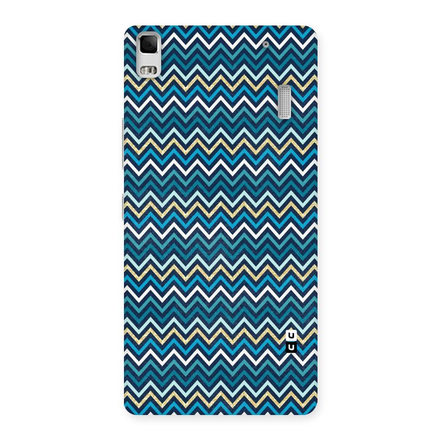 Blue Shades Chevron Pattern Back Case for Lenovo K3 Note