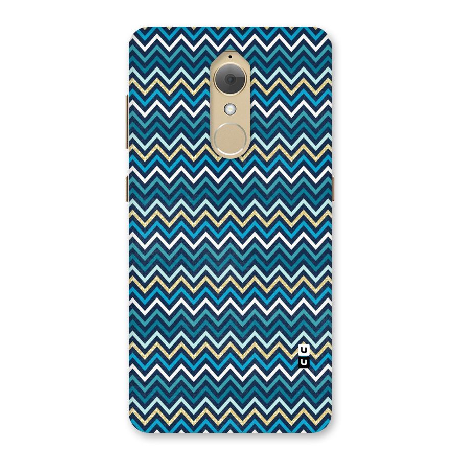Blue Shades Chevron Pattern Back Case for Lenovo K8