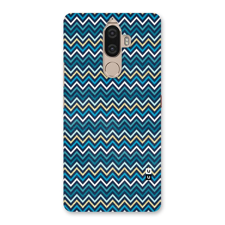 Blue Shades Chevron Pattern Back Case for Lenovo K8 Note