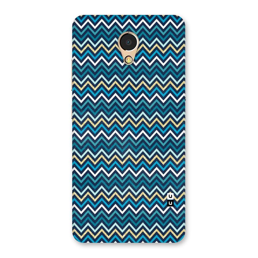 Blue Shades Chevron Pattern Back Case for Lenovo P2