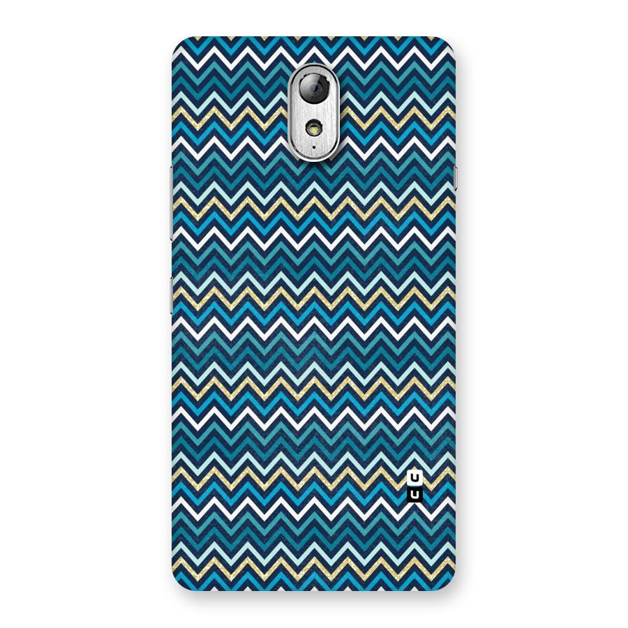 Blue Shades Chevron Pattern Back Case for Lenovo Vibe P1M