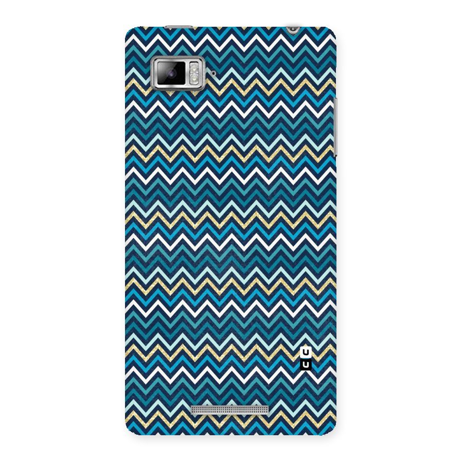Blue Shades Chevron Pattern Back Case for Lenovo Vibe Z K910