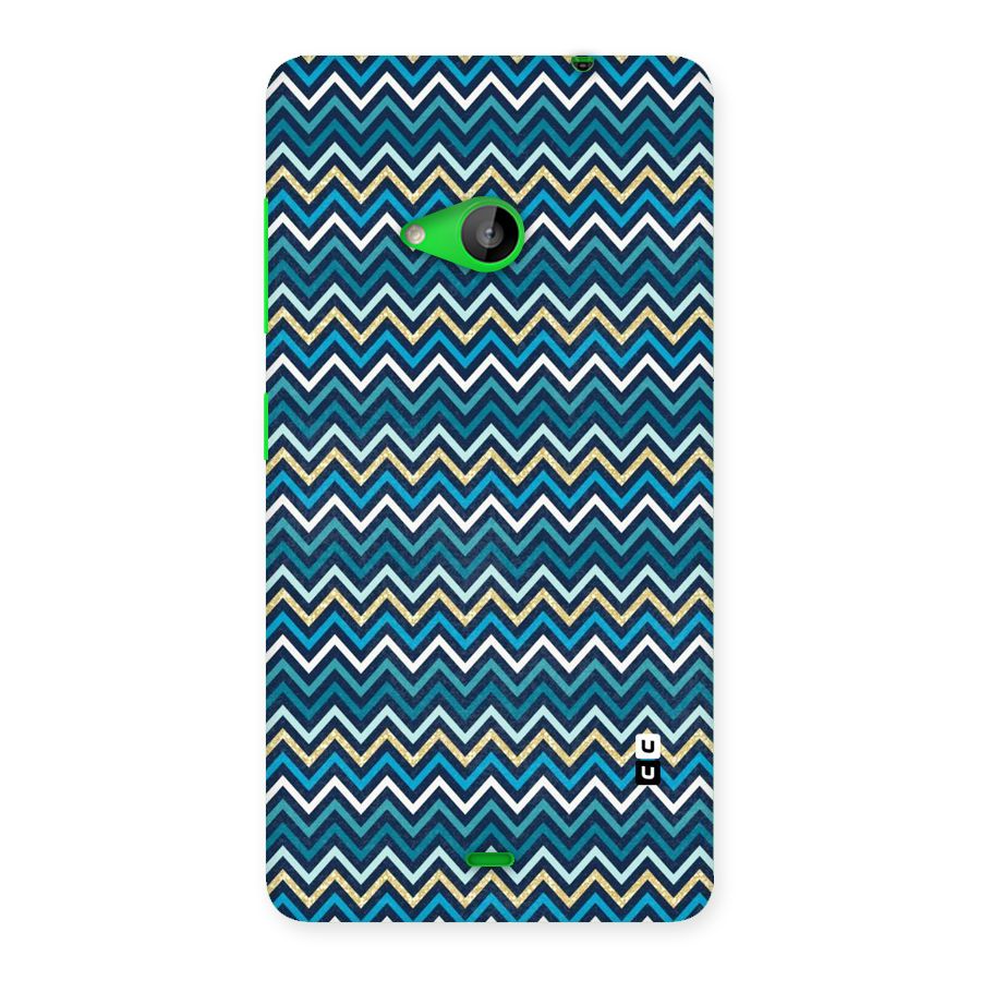 Blue Shades Chevron Pattern Back Case for Lumia 535