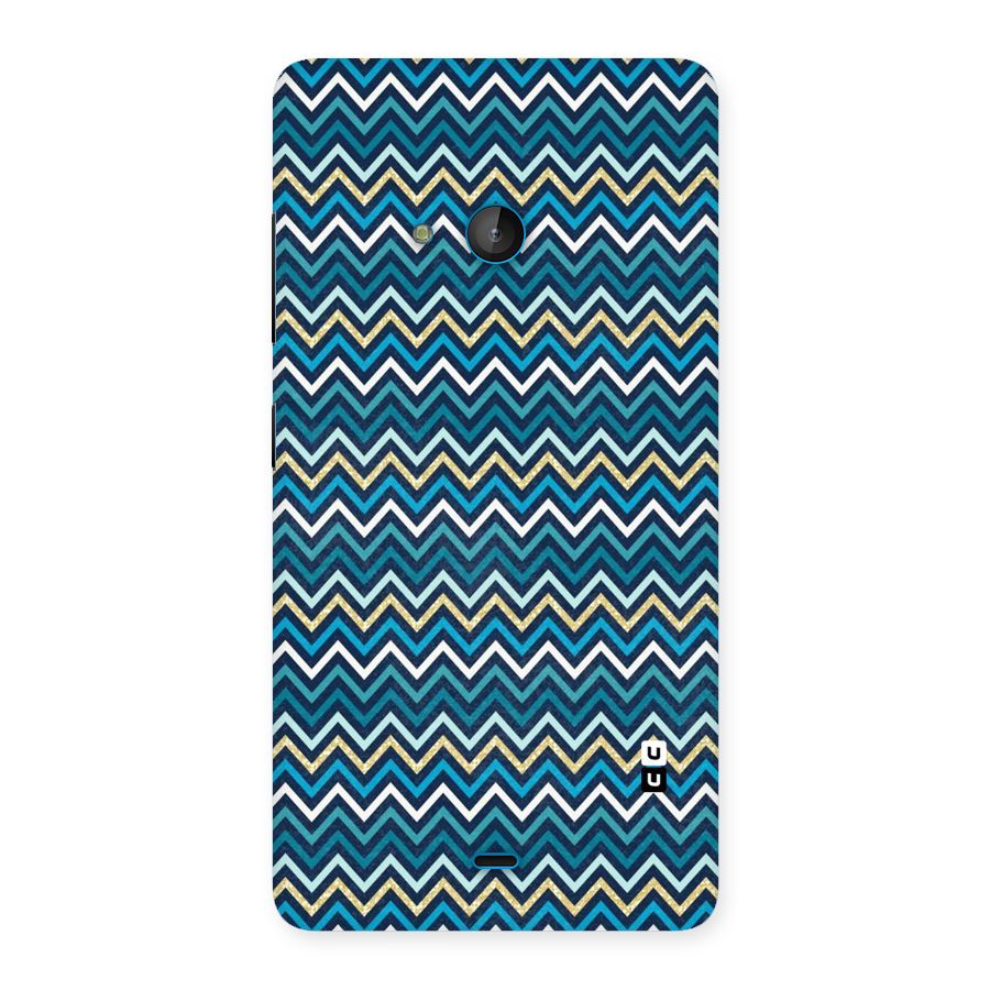 Blue Shades Chevron Pattern Back Case for Lumia 540