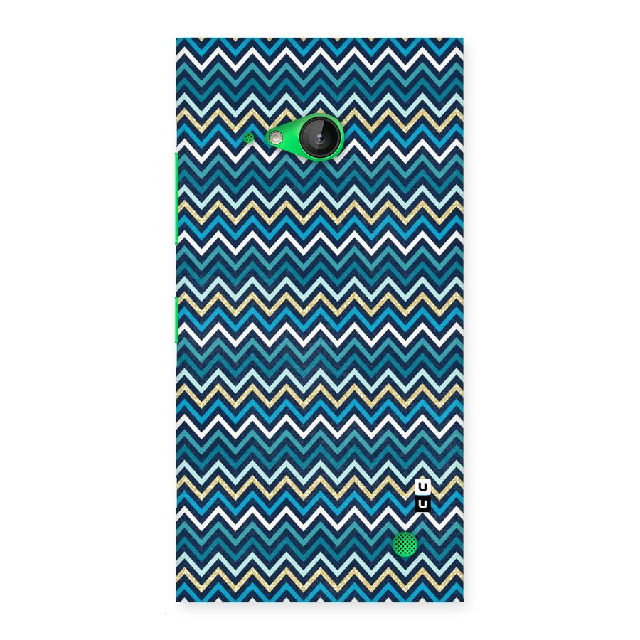 Blue Shades Chevron Pattern Back Case for Lumia 730