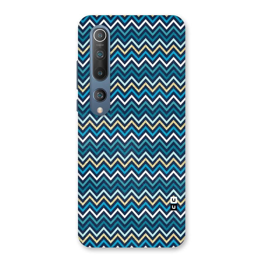 Blue Shades Chevron Pattern Back Case for Mi 10
