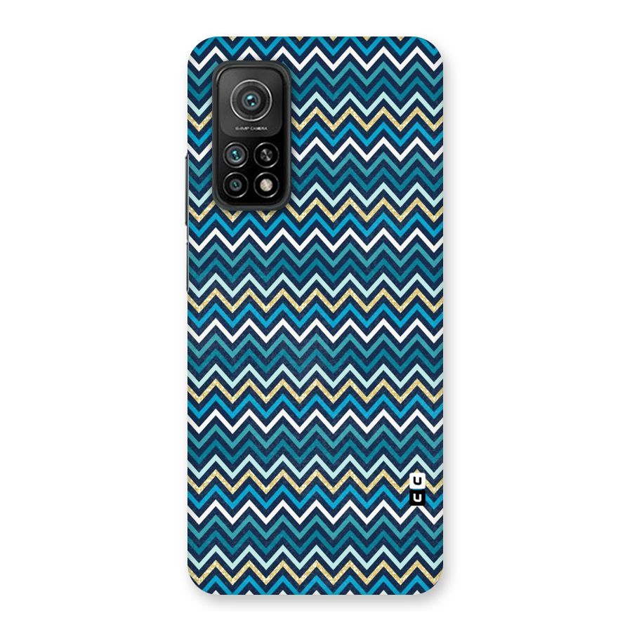 Blue Shades Chevron Pattern Back Case for Mi 10T 5G