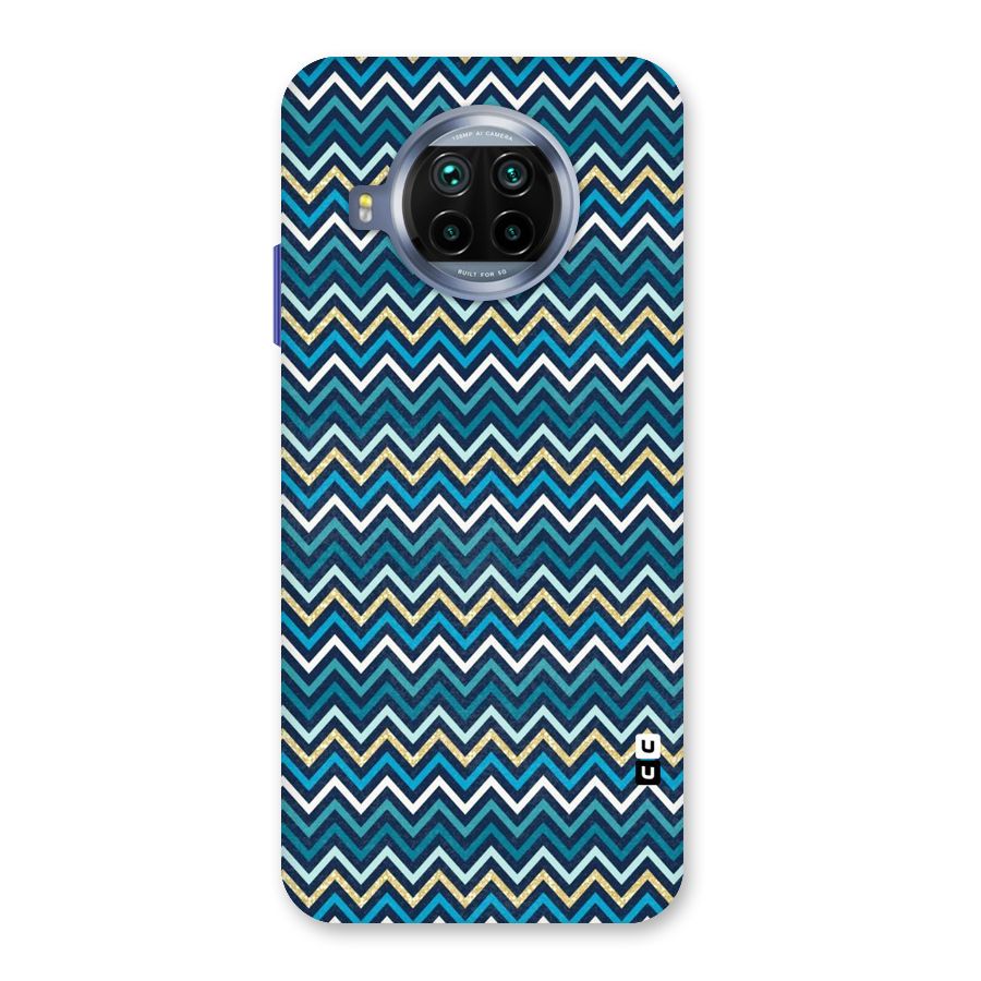 Blue Shades Chevron Pattern Back Case for Mi 10i
