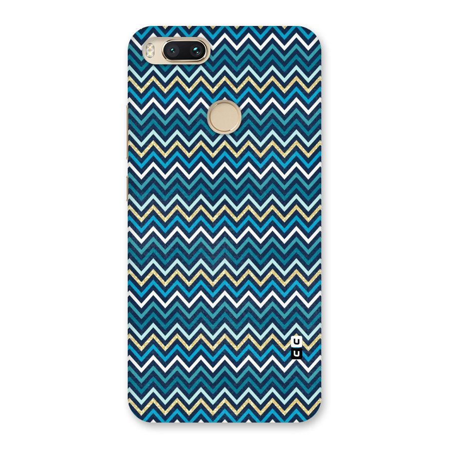 Blue Shades Chevron Pattern Back Case for Mi A1