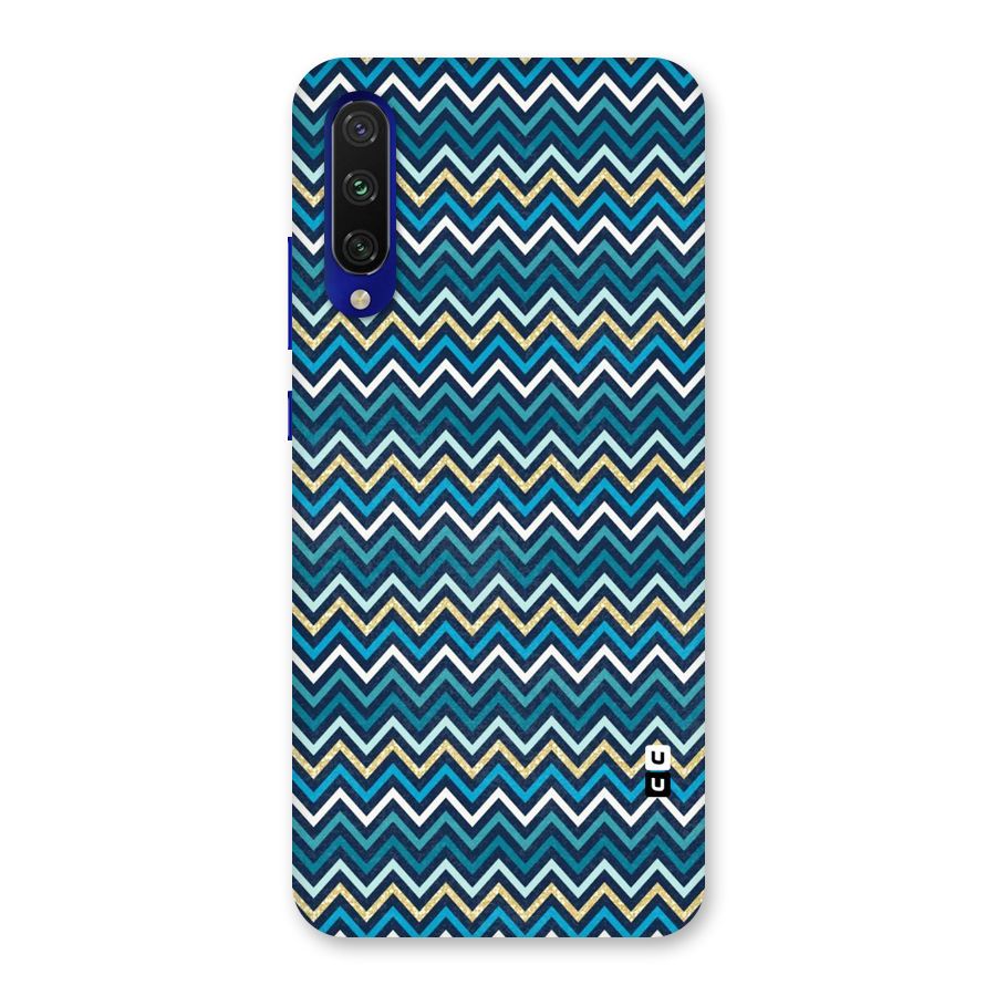 Blue Shades Chevron Pattern Back Case for Mi A3