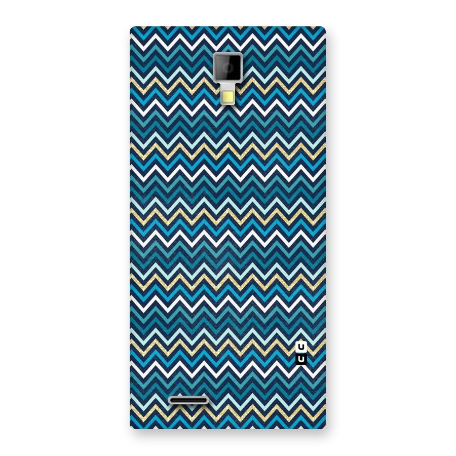 Blue Shades Chevron Pattern Back Case for Micromax Canvas Xpress A99