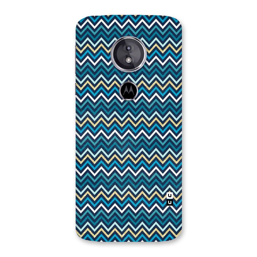Blue Shades Chevron Pattern Back Case for Moto E5