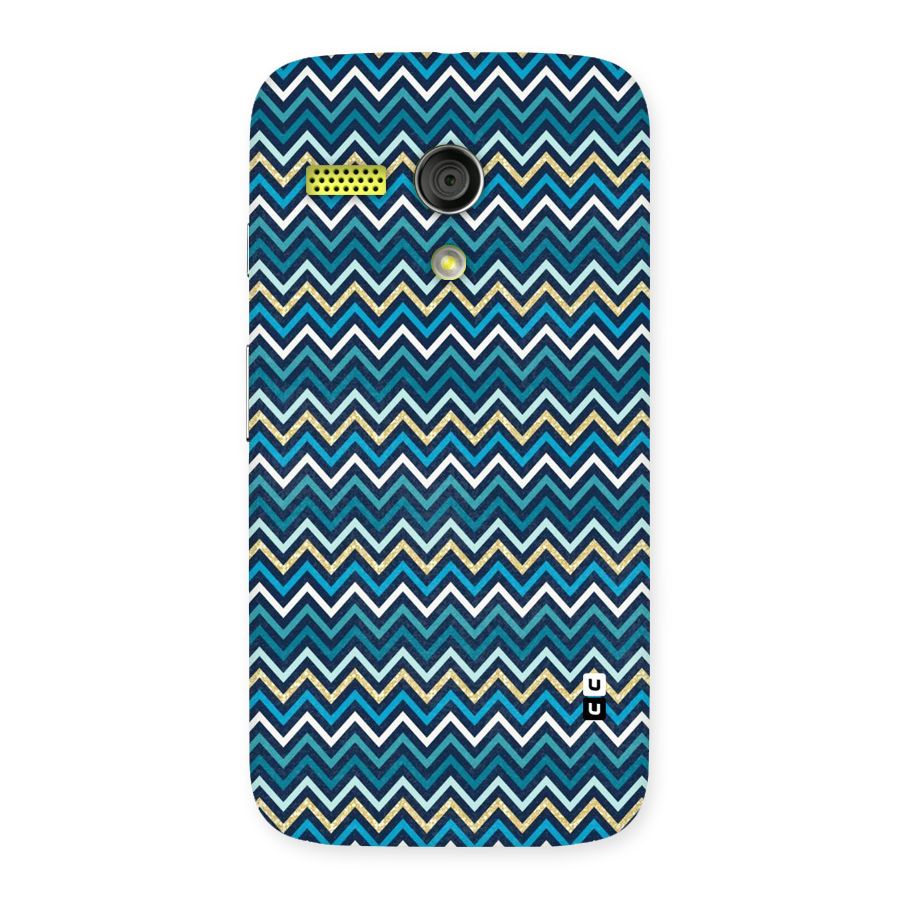 Blue Shades Chevron Pattern Back Case for Moto G