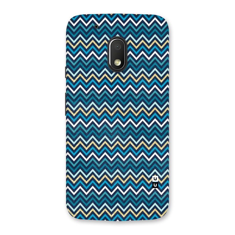 Blue Shades Chevron Pattern Back Case for Moto G4 Play
