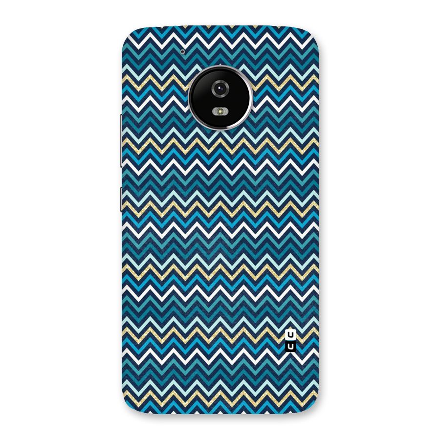Blue Shades Chevron Pattern Back Case for Moto G5