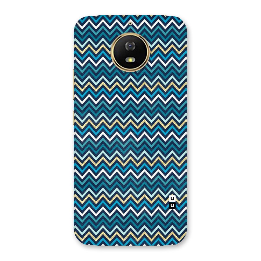 Blue Shades Chevron Pattern Back Case for Moto G5s