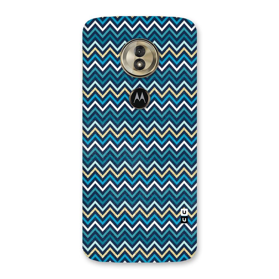 Blue Shades Chevron Pattern Back Case for Moto G6 Play