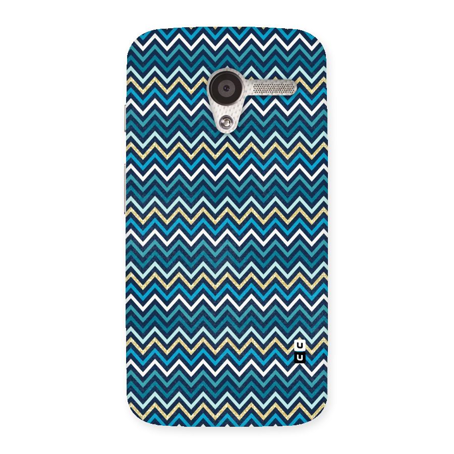 Blue Shades Chevron Pattern Back Case for Moto X