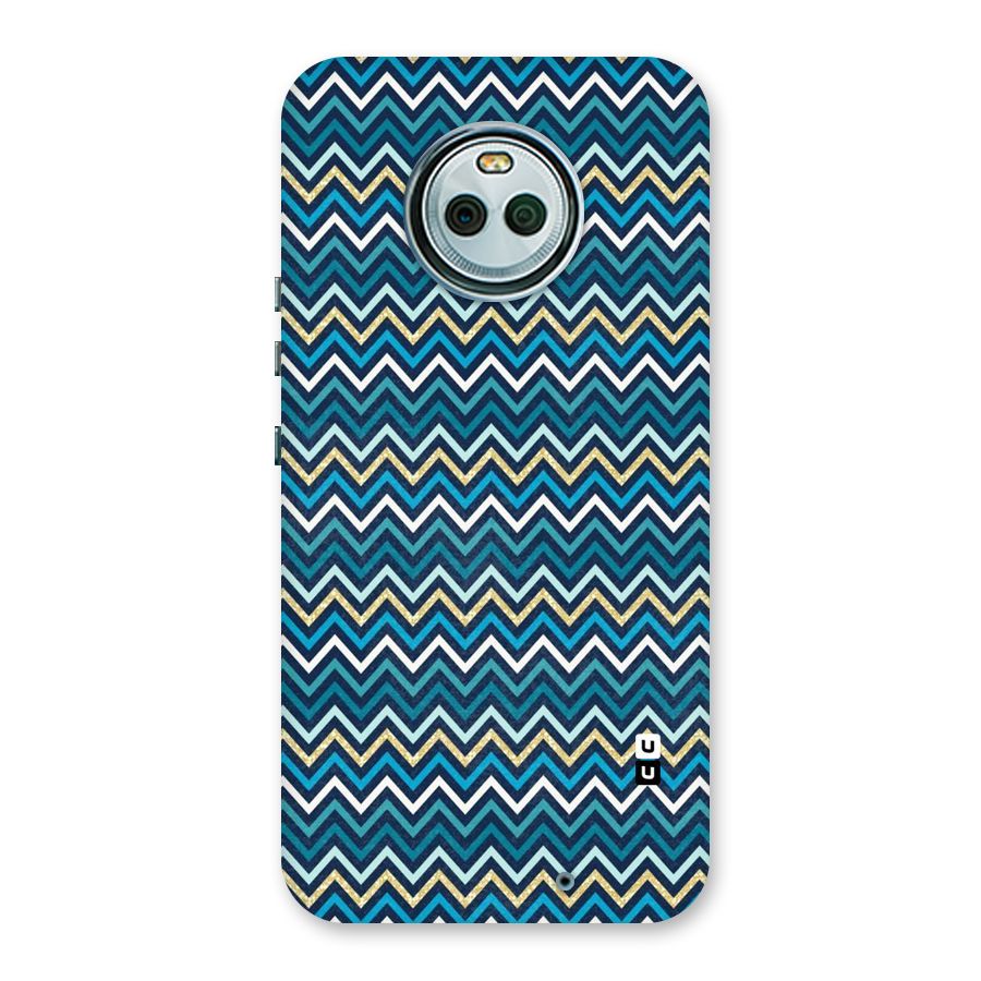 Blue Shades Chevron Pattern Back Case for Moto X4