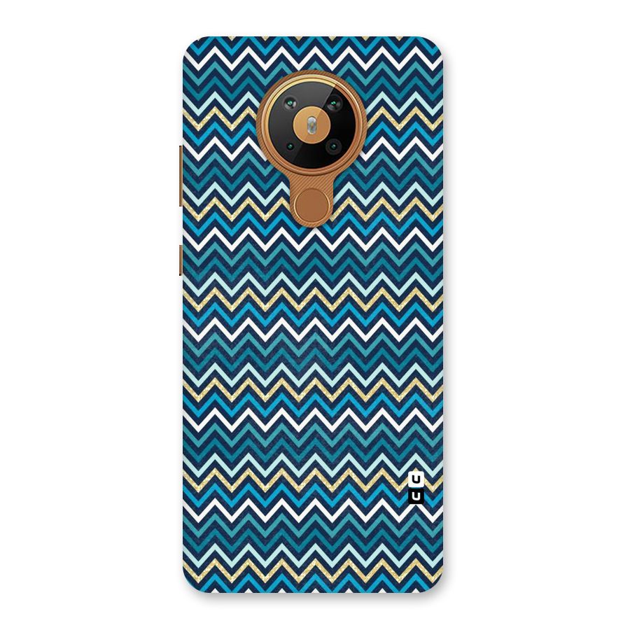 Blue Shades Chevron Pattern Back Case for Nokia 5.3