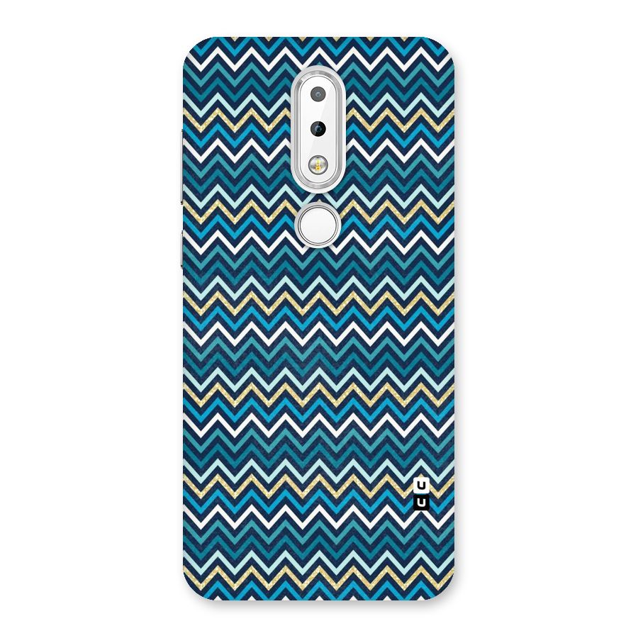 Blue Shades Chevron Pattern Back Case for Nokia 6.1 Plus