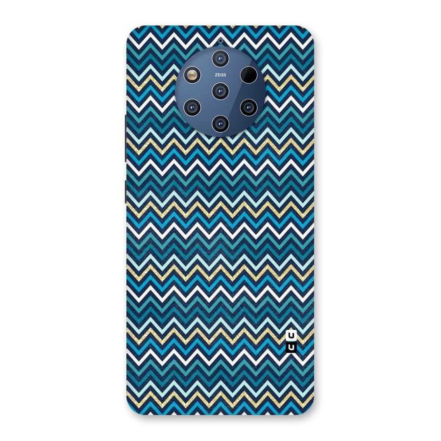 Blue Shades Chevron Pattern Back Case for Nokia 9 PureView