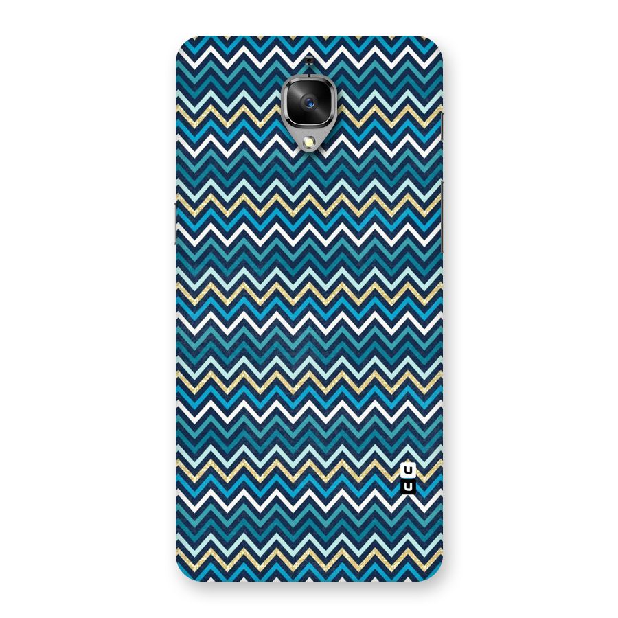 Blue Shades Chevron Pattern Back Case for OnePlus 3T