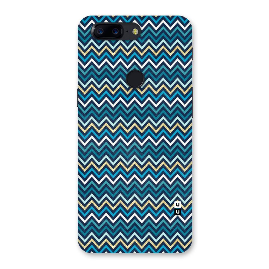 Blue Shades Chevron Pattern Back Case for OnePlus 5T