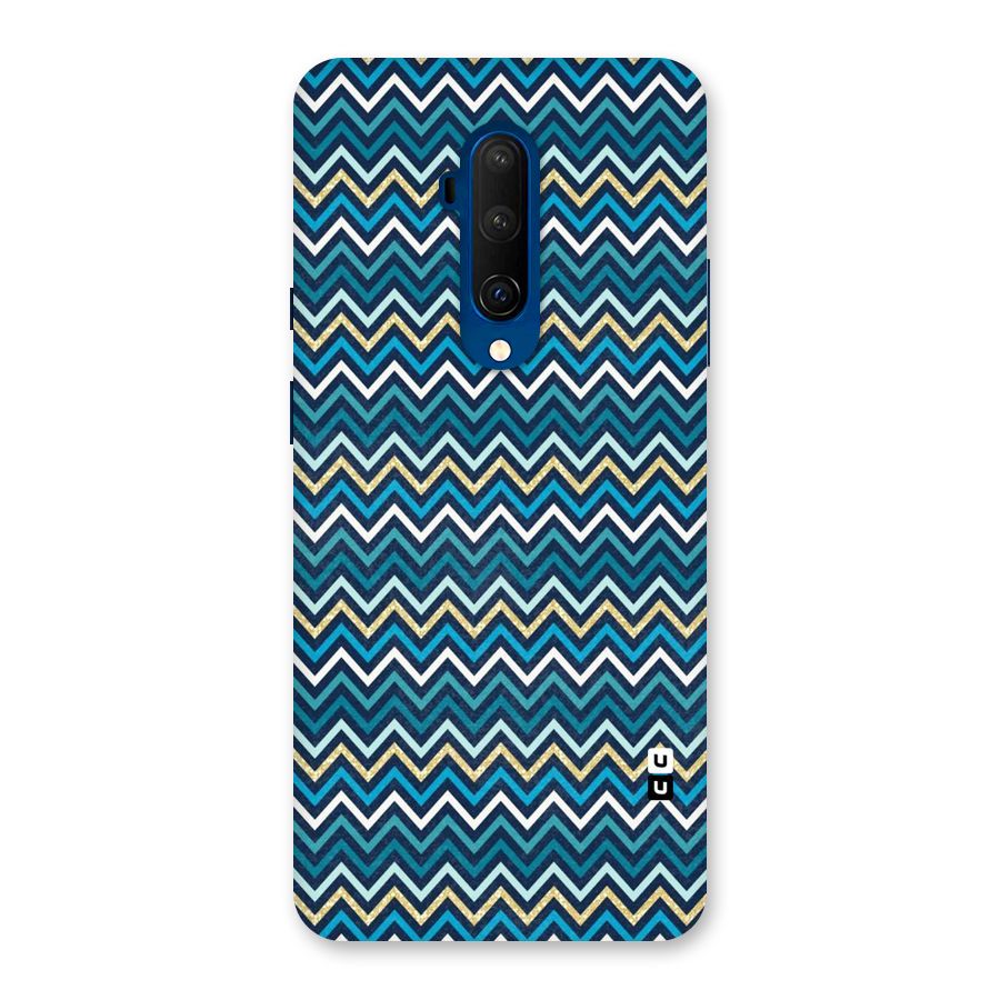 Blue Shades Chevron Pattern Back Case for OnePlus 7T Pro