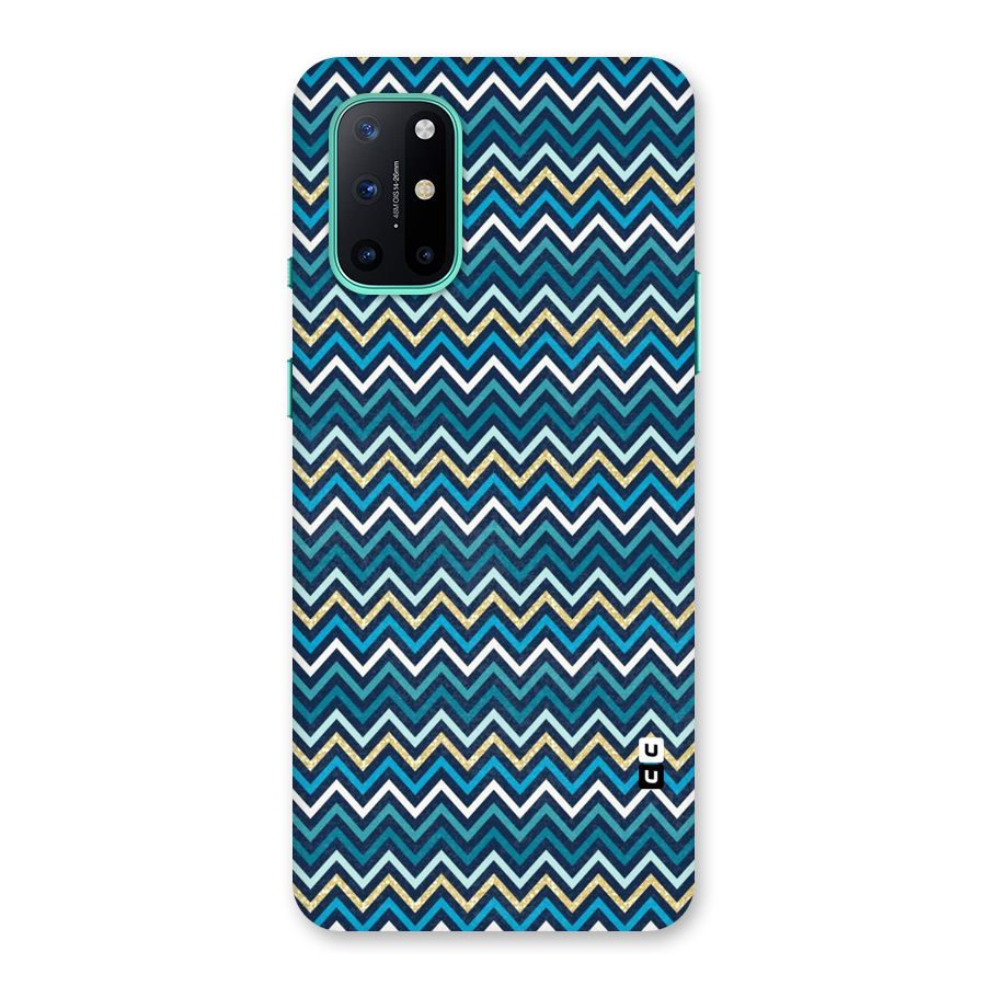 Blue Shades Chevron Pattern Back Case for OnePlus 8T