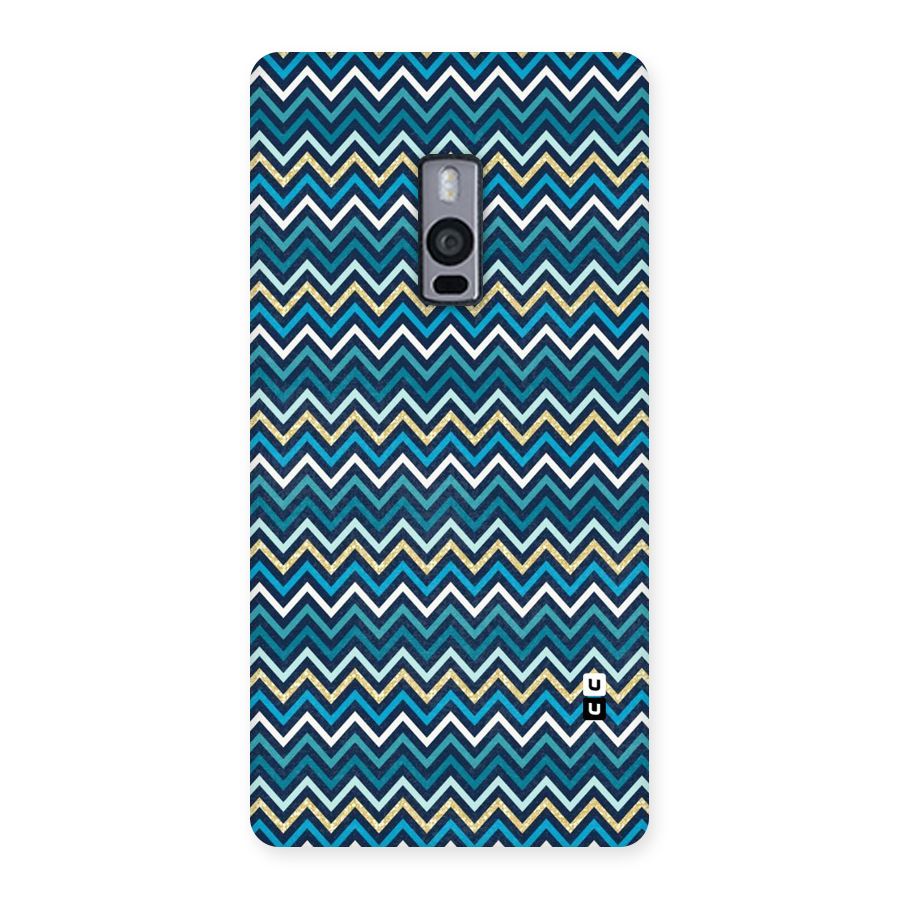 Blue Shades Chevron Pattern Back Case for OnePlus Two
