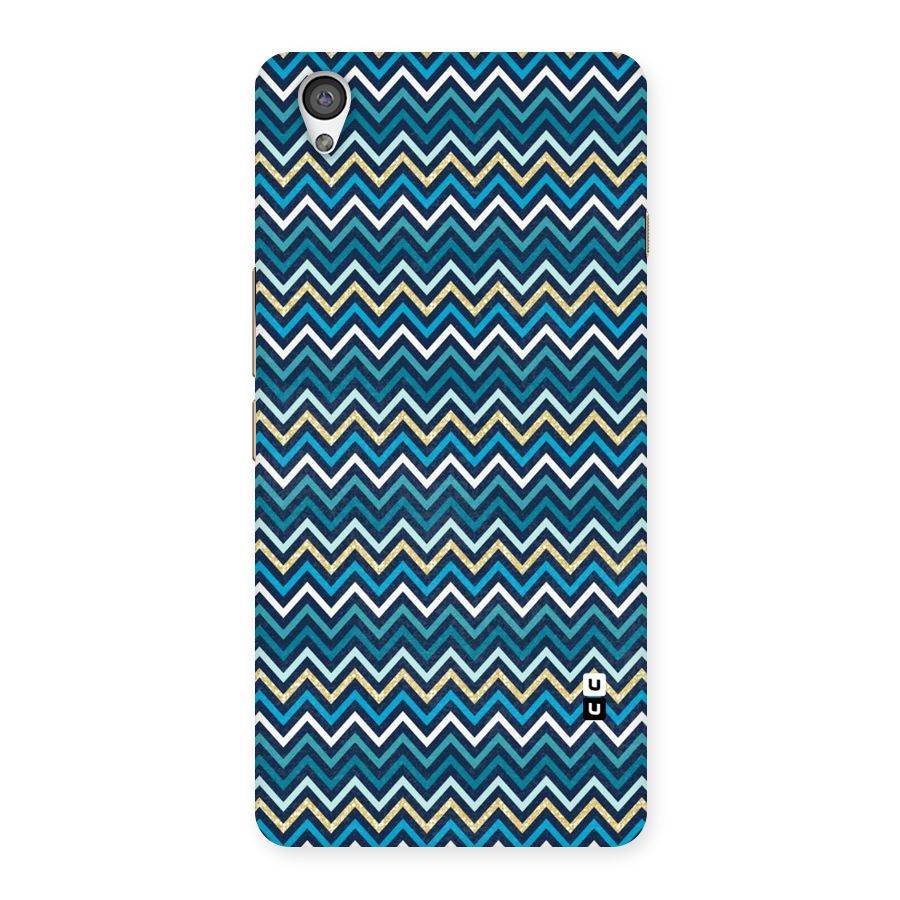 Blue Shades Chevron Pattern Back Case for OnePlus X