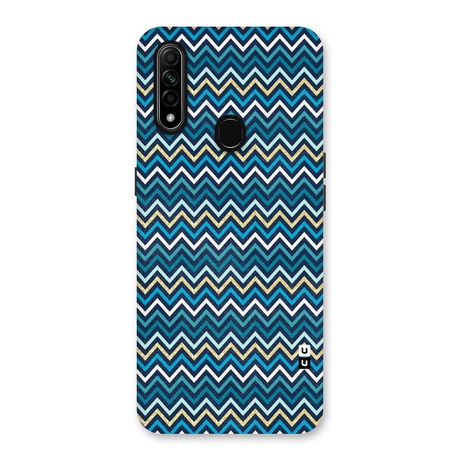 Blue Shades Chevron Pattern Back Case for Oppo A31