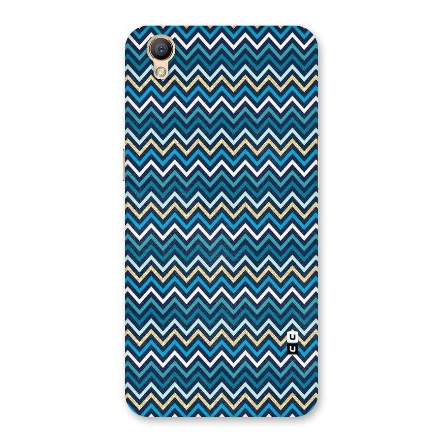 Blue Shades Chevron Pattern Back Case for Oppo A37