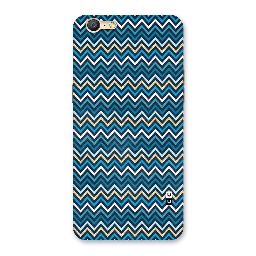 Blue Shades Chevron Pattern Back Case for Oppo A57
