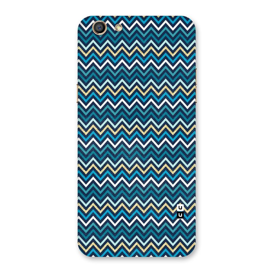 Blue Shades Chevron Pattern Back Case for Oppo F3